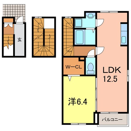 Ｓｃｈｏｎｅ２の物件間取画像